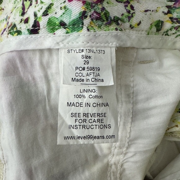 Level 99 Shorts Womens 6 29" Yellow Pink Floral Flower Bloom Chino Casual Preppy - Picture 6 of 7